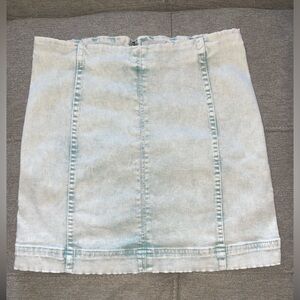 Acid washed Jolt mini zip skirt